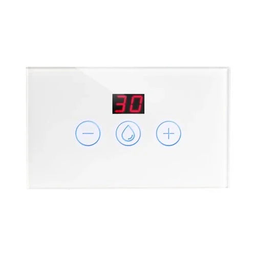 מתג טאץ' מיני טיימר דוד חכם זכוכית לבנה 3 מודול WIFI - אור שי סיטונאות חשמל בע״מ