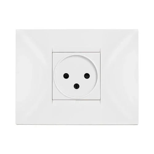 שקע כח ישראלי 2 מודול לבן ניסקו סוויץ' - אור שי סיטונאות חשמל בע״מ