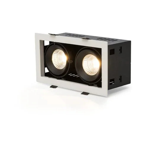 שקוע תקרה שחור PELED2 2X10W 30° אור חם - אור שי סיטונאות חשמל בע״מ