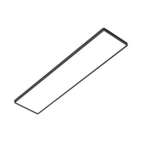 צמוד תקרה מלבן דק שחור TIME 64W 120X30CM IP40 3CCT - אור שי סיטונאות חשמל בע״מ