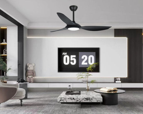 מאוורר תקרה חכם שחור PARIS 52'' SMART