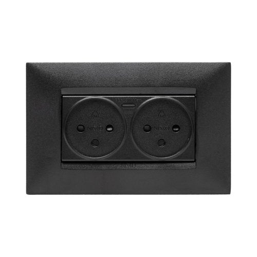 שקע כפול עם מטען USB מהיר אוניברסלי TYPE C PD ניסקו סוויץ' (35052224)