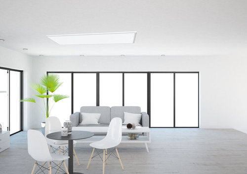 צמוד תקרה מלבן דק לבן TIME 64W 120X30CM IP40 3CCT
