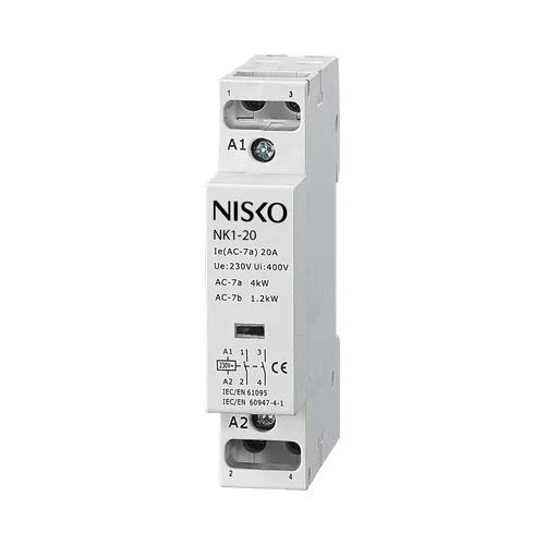 מגען מודולרי NK1-20 230VAC - אור שי סיטונאות חשמל בע״מ