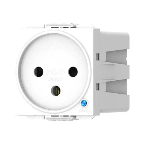 שקע חכם מובנה לסדרת NISKO SWITCH לבן - אור שי סיטונאות חשמל בע״מ