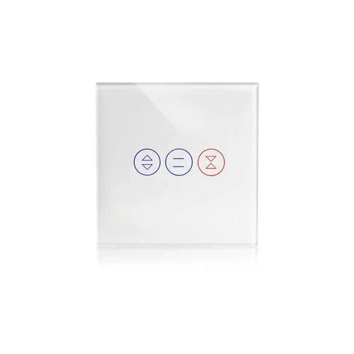 מתג טאץ' חכם לתריס זכוכית לבנה WIFI 60mm - אור שי סיטונאות חשמל בע״מ