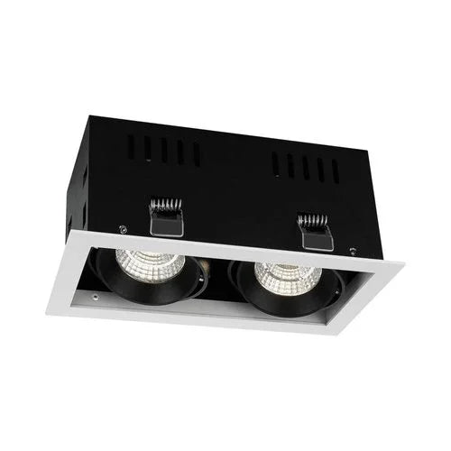 שקוע תקרה שחור PELED2 2X10W 30° אור חם - אור שי סיטונאות חשמל בע״מ