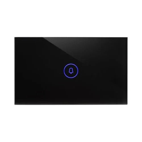 מתג טאץ' פעמון זכוכית שחורה 3 מודול - אור שי סיטונאות חשמל בע״מ