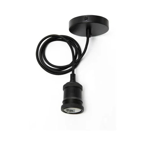 גוף תאורה דקורטיבי תלוי 1.5 מטר שחור מט - אור שי סיטונאות חשמל בע״מ