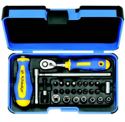 סט בוקסות וביטים כולל מפתח רצ'ט וראש מברג דגם KL361 Klauke - כלי עבודה - Uriel-Shay - אור שי סיטונאות חשמל בע״מ