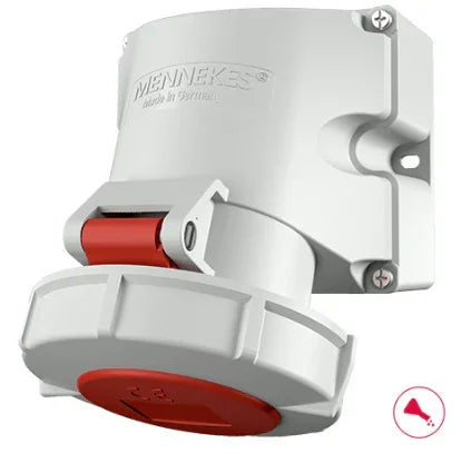 שקע לקיר 4X32 IP67 MENNEKES דגם 9372 - אביזרי חשמל ותשתיות - Uriel-Shay - אור שי סיטונאות חשמל בע״מ