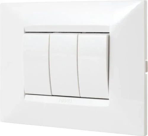 לחצן 1 מודול לבן ניסקו סוויץ' - אור שי סיטונאות חשמל בע״מ