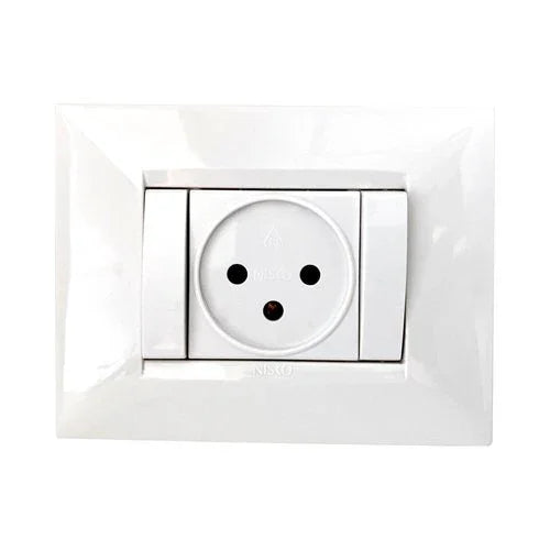 מפסק יחיד 1/2 מודול לבן ניסקו סוויץ' - אור שי סיטונאות חשמל בע״מ