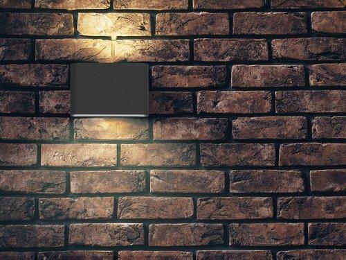 צמוד קיר שחור FLAT UP&DOWN 10W IP65 3CCT - אור שי סיטונאות חשמל בע״מ