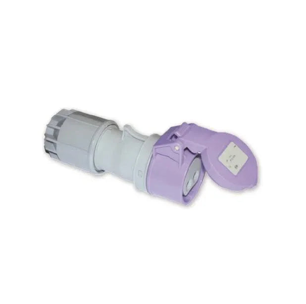 שקע נייד סגול 2P 16A 24V IP44 - אביזרי חשמל ותשתיות - Uriel-Shay - אור שי סיטונאות חשמל בע״מ