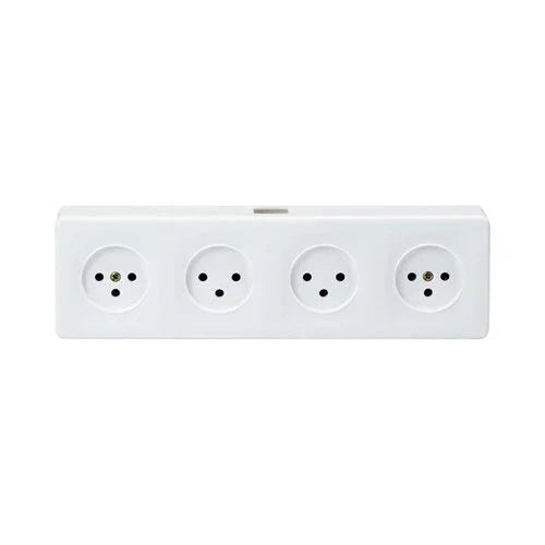 קופסת 4 שקעים מוגנת ילדים SUPER N-4 - אור שי סיטונאות חשמל בע״מ