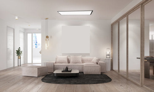 צמוד תקרה מלבן דק שחור TIME 64W 120X30CM IP40 3CCT