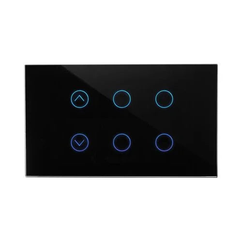 מתג טאץ' חכם משולב תריס + 4 תאורות זכוכית לבנה 3 מודול WIFI (37042583) - אור שי סיטונאות חשמל בע״מ