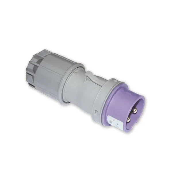 תקע נייד סגול 2P 16A 24V IP44 - אביזרי חשמל ותשתיות - Uriel-Shay - אור שי סיטונאות חשמל בע״מ