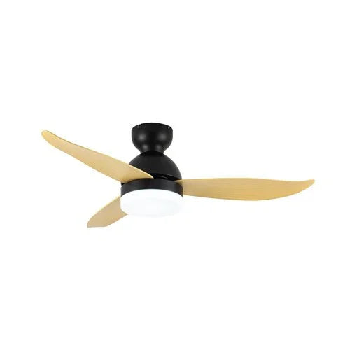 מאוורר תקרה חכם שחור/מייפל MONACO 46'' SMART - אור שי סיטונאות חשמל בע״מ