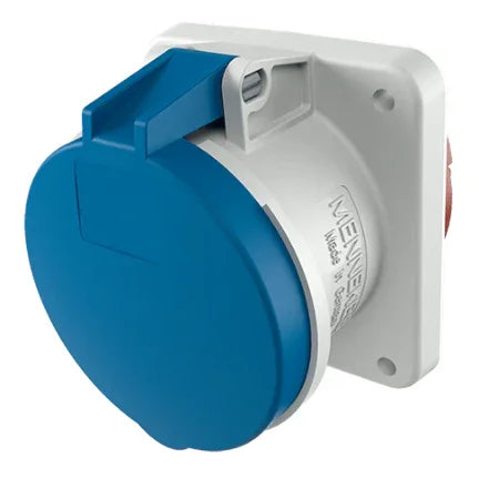 שקע לפנל ישר 3X63 IP44 MENNEKES דגם 1261 - אביזרי חשמל ותשתיות - Uriel-Shay - אור שי סיטונאות חשמל בע״מ