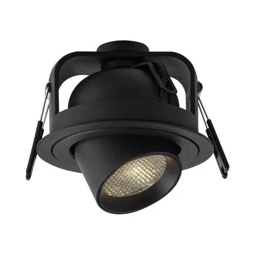 שקוע תקרה שחור FLAME 10W 90mm אור חם - אור שי סיטונאות חשמל בע״מ