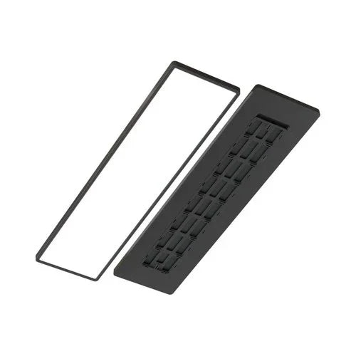 צמוד תקרה מלבן דק שחור TIME 64W 120X30CM IP40 3CCT - אור שי סיטונאות חשמל בע״מ