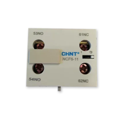 מגען עזר למגען מיני 1 NO+1NC ל-NC6 מגע עזר פתוח Chint - אור שי סיטונאות חשמל בע״מ