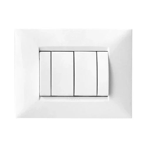 מפסק יחיד 1/2 מודול לבן ניסקו סוויץ' - אור שי סיטונאות חשמל בע״מ