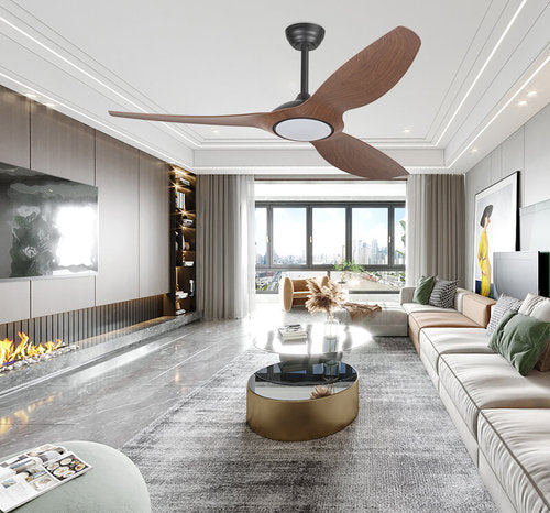 מאוורר תקרה חכם שחור/אגוז PARIS 60'' SMART
