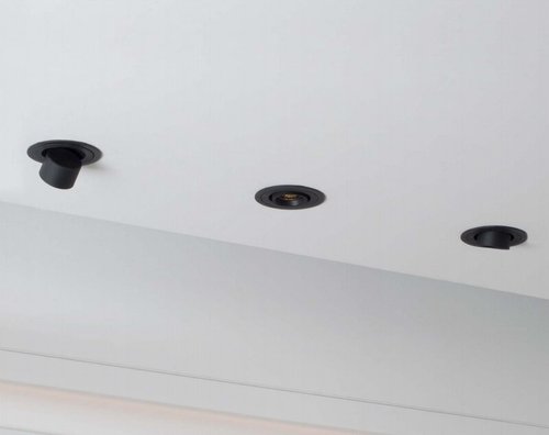 שקוע תקרה שחור FLAME 10W 90mm אור חם