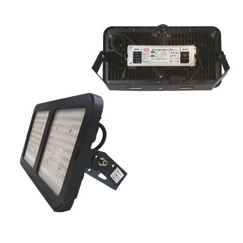 דגם הוריקן-פנס הצפה מקצועי שחור 200W זוית 60 TekTonix