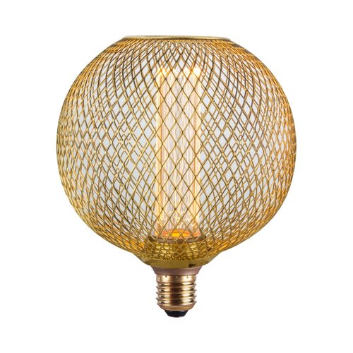 נורה מעוצבת גימור זהב TIFFANY ROUND E27 4W תאורת אווירה חמה