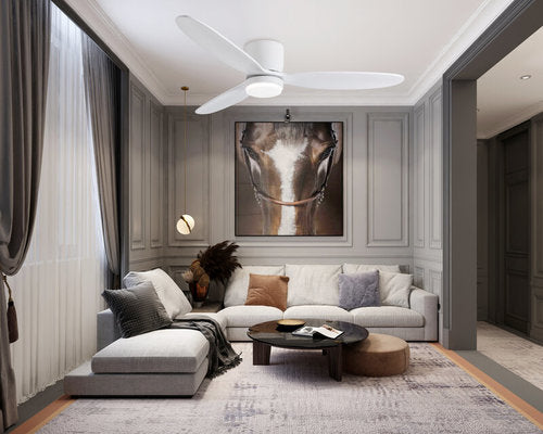 מאוורר תקרה חכם לבן ROME 42'' SMART