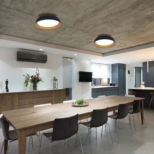 צמוד תקרה לבן+עץ OREN 45W 45CM 3CCT