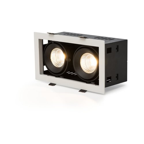 שקוע תקרה שחור PELED2 2X10W 30° אור חם