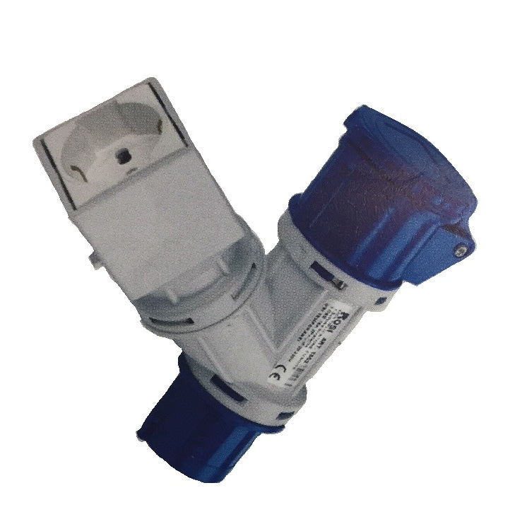 מפצל שקע ישראלי ושקע CEE לתקע CEE 3X16 - אביזרי חשמל ותשתיות - Uriel-Shay