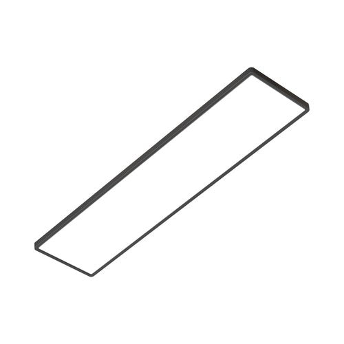 צמוד תקרה מלבן דק שחור TIME 64W 120X30CM IP40 3CCT