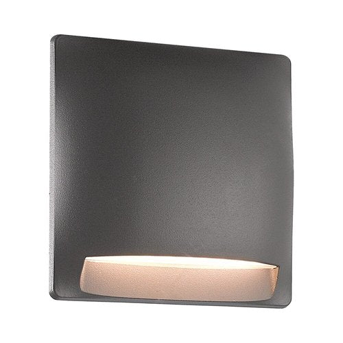 צמוד קיר אפור ORI SQUARE 5W IP65 אור חם