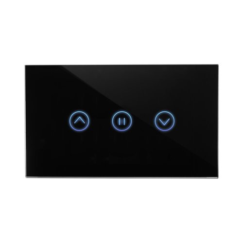 מתג טאץ' חכם לתריס זכוכית שחורה 3 מודול ZIGBEE