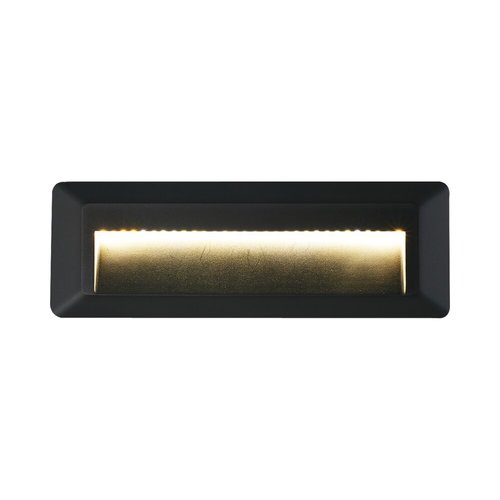 צמוד קיר שחור LOTUS-V 2W IP65 3CCT