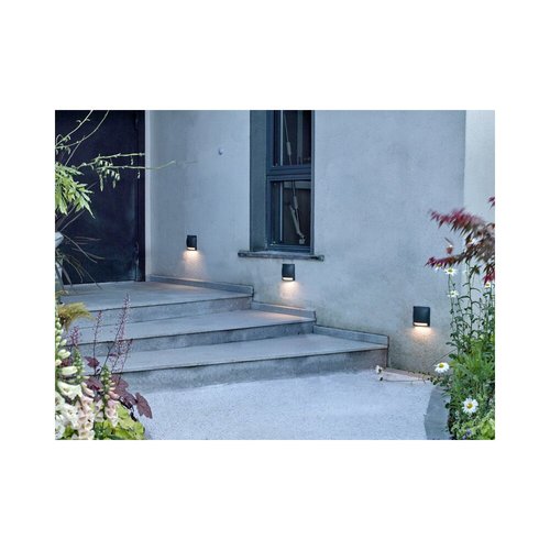 צמוד קיר אפור ORI SQUARE 5W IP65 אור חם