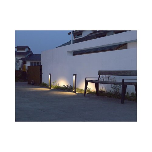 בולרד אפור OPEN 12W 650mm IP65 אור ניטרלי