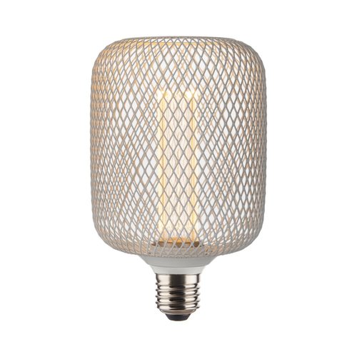 נורה מעוצבת גימור לבן TIFFANY ROLL E27 4W תאורת אווירה חמה