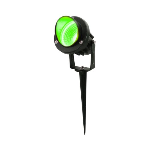 דוקרן לד לגינה שחור 8W 12V כבל 1.5 מטר אור ירוק