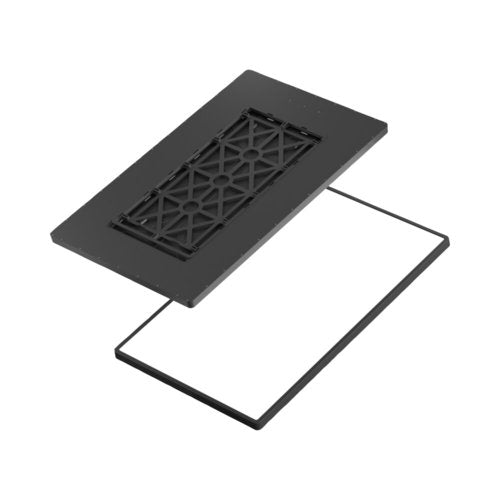 צמוד תקרה מלבן דק שחור TIME 64W 96X60CM IP40 3CCT