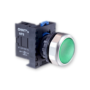 ראש לחצן מואר לד 24V AC/DC בגוון צבע ירוק Chint