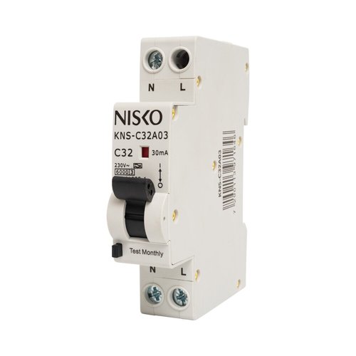 פחת משולב מא"ז 1x32A 6KA RCBO