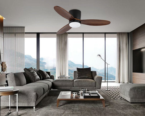מאוורר תקרה חכם שחור/אגוז ROME 42'' SMART
