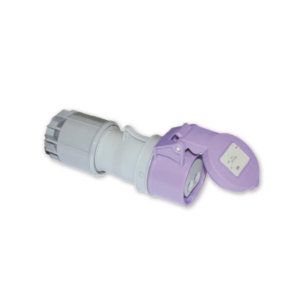 שקע נייד סגול 2P 16A 24V IP44 - אביזרי חשמל ותשתיות - Uriel-Shay
